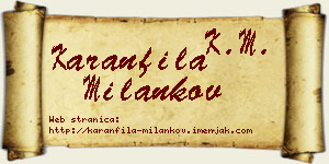 Karanfila Milankov vizit kartica